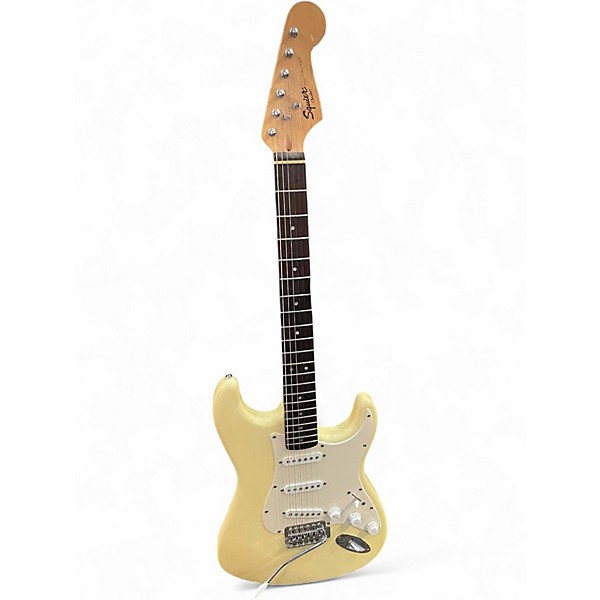 Used Squier Bullet Stratocaster Cream Solid Body Electric Guitar