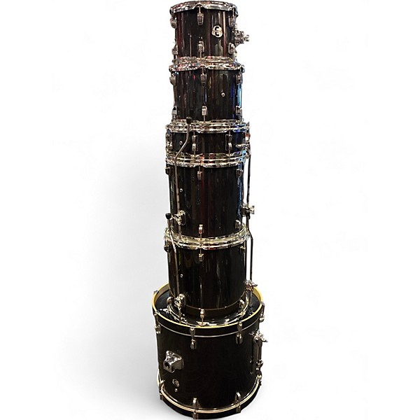 Used Ludwig 5 Piece Element Evolution Black Sparkle Drum Kit