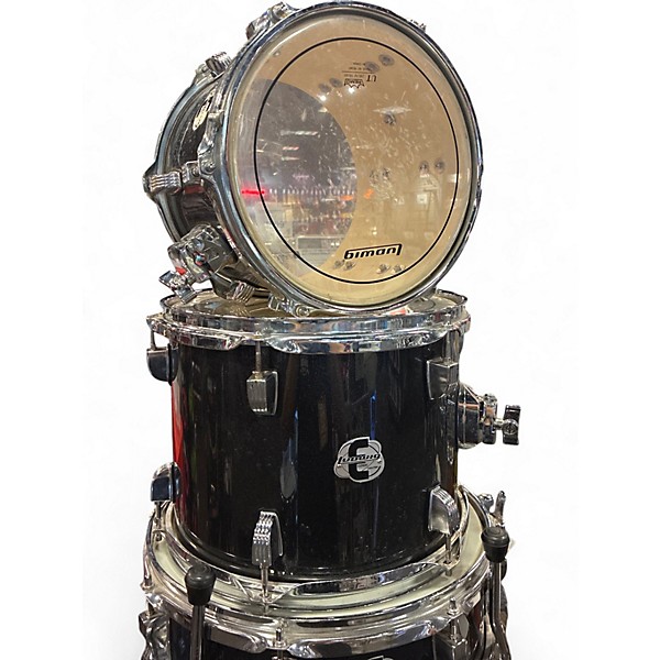 Used Ludwig 5 Piece Element Evolution Black Sparkle Drum Kit