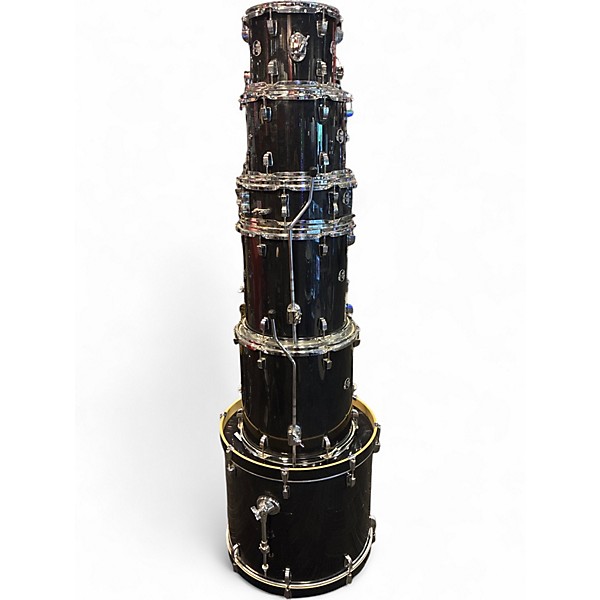 Used Ludwig 5 Piece Element Evolution Black Sparkle Drum Kit