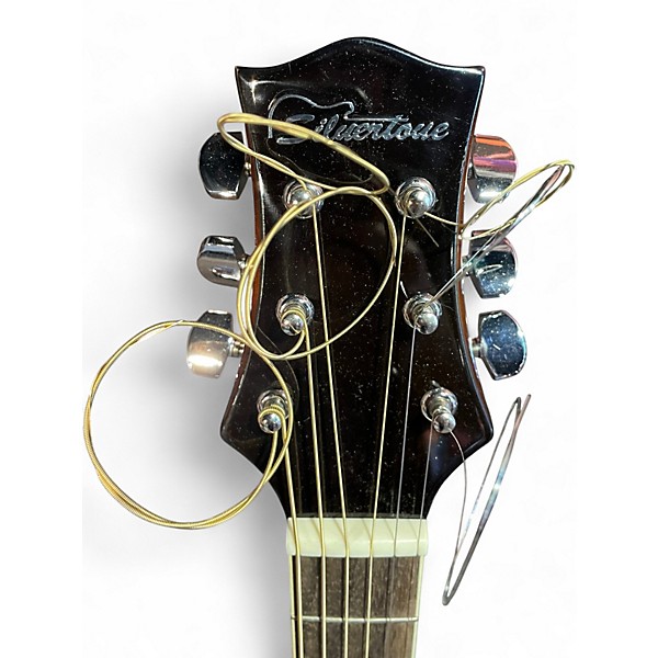 Used Silvertone PD2 Natural Acoustic Guitar
