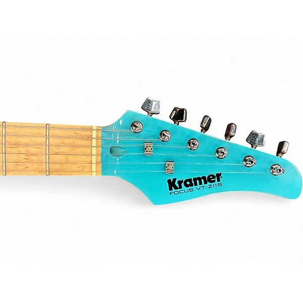 Used Kramer VT-211S Teal Solid Body Electric Guitar