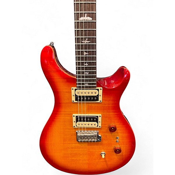 Used PRS SE Custom 24 Cherry Sunburst Solid Body Electric Guitar
