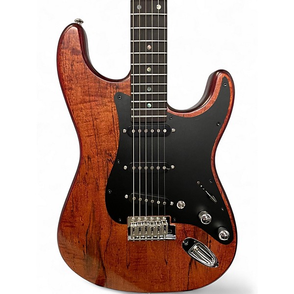 Used Reuter Guitars Strat Style Spalted Maple Solid Body Electric Guitar