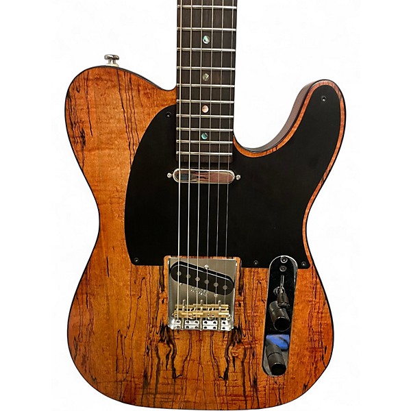 Used Reuter Guitars Tele Style Spalted Maple Solid Body Electric Guitar