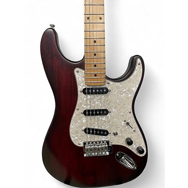 Used Reuter Guitars Vintage Vibe S Style Wine Red Burst Solid Body Electric Guitar