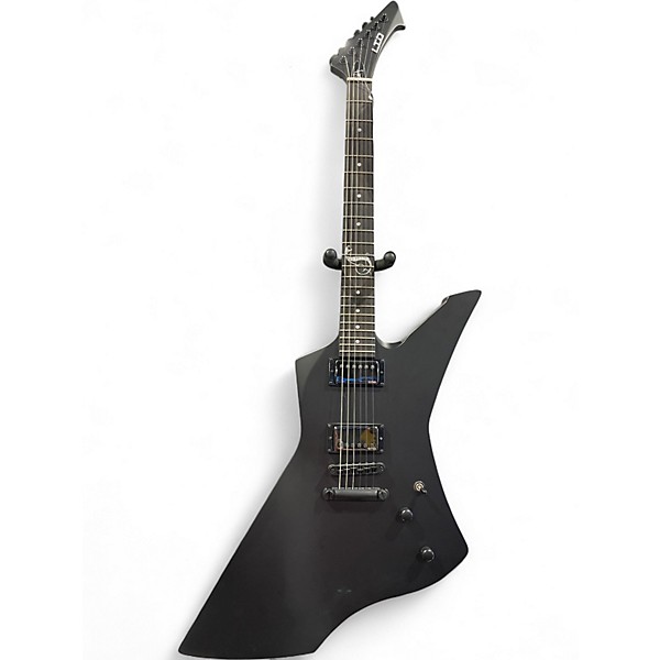 Used ESP LTD James Hetfield Snakebyte Satin Black Solid Body Electric Guitar