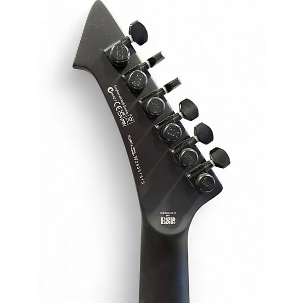 Used ESP LTD James Hetfield Snakebyte Satin Black Solid Body Electric Guitar