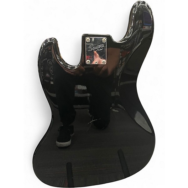 Used Squier Jazz Bass 5 String  Black Electric Bass Guitar