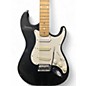 Used Silvertone St Style Black and White Solid Body Electric Guitar