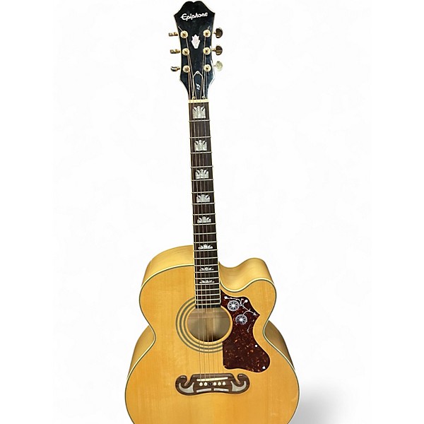 Used Epiphone EJ200CE Natural Acoustic Electric Guitar