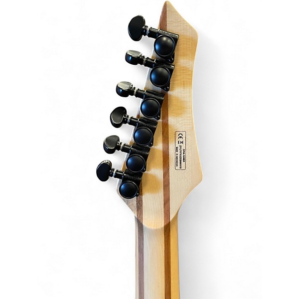 Used Harley Benton AMAROK-6 BKNT Flameburst Blue Solid Body Electric Guitar