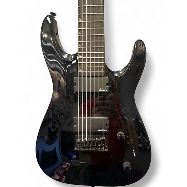 Used Jackson JS22-7 Dinky 7 String Flat Black Solid Body Electric Guitar