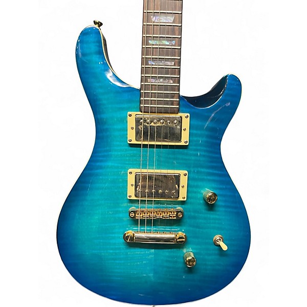 Used Aio W400 Blue Burst Solid Body Electric Guitar