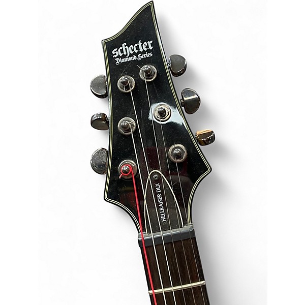 Used Schecter Guitar Research Hellraiser Deluxe Crimson Red Trans Solid Body Electric Guitar