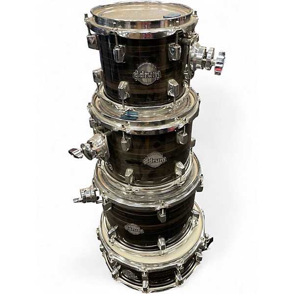 Used ddrum 7 Piece Dominion Birch Brushed Olive Metallic Drum Kit