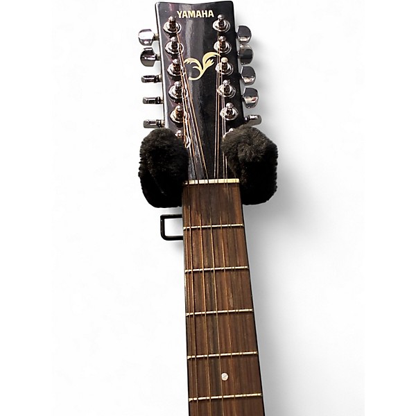 Used Yamaha fgx 412c 12bl black 12 String Acoustic Guitar