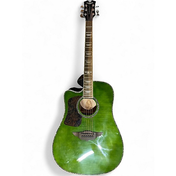 Used Keith Urban Player Green Acoustic Guitar