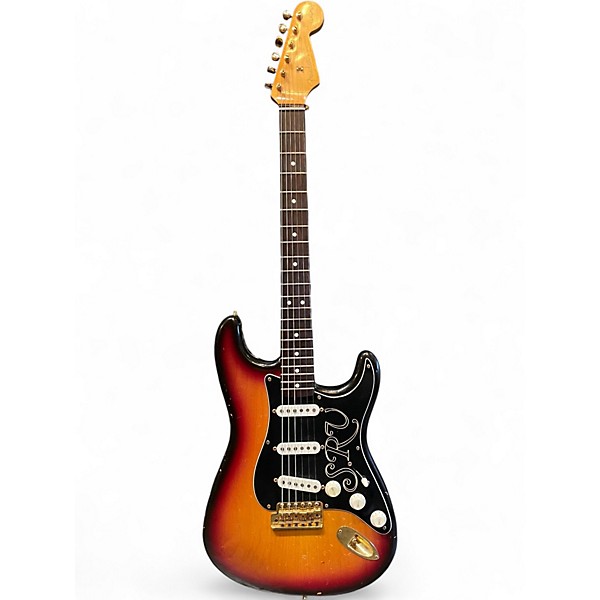 Vintage 1992 Fender Artist Series Stevie Ray Vaughan Stratocaster Sunburst Solid Body Electric Guitar