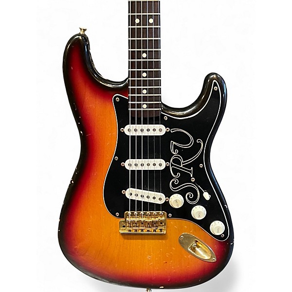 Vintage 1992 Fender Artist Series Stevie Ray Vaughan Stratocaster Sunburst Solid Body Electric Guitar