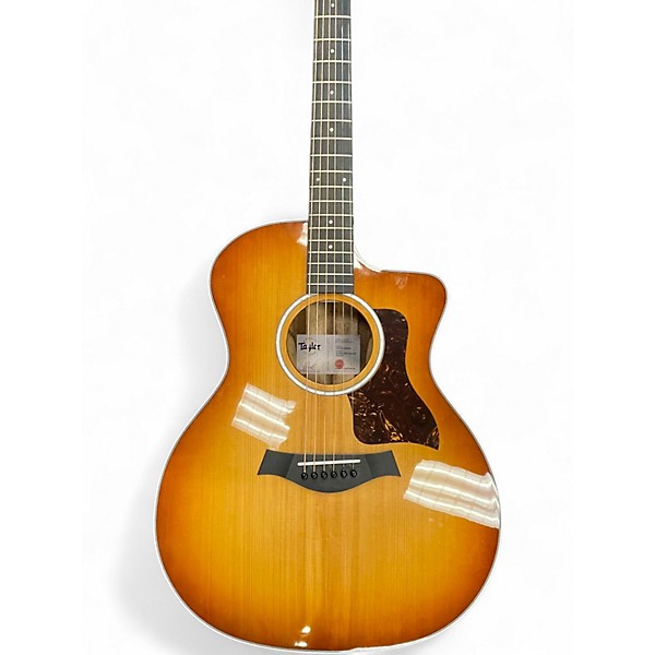 Used Taylor 214CE Plus Natural Burst Acoustic Electric Guitar