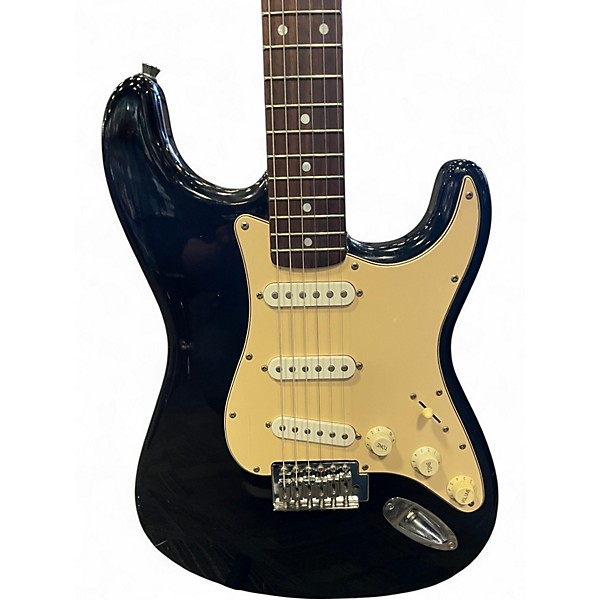Used Squier STRATOCASTER BLACK Solid Body Electric Guitar