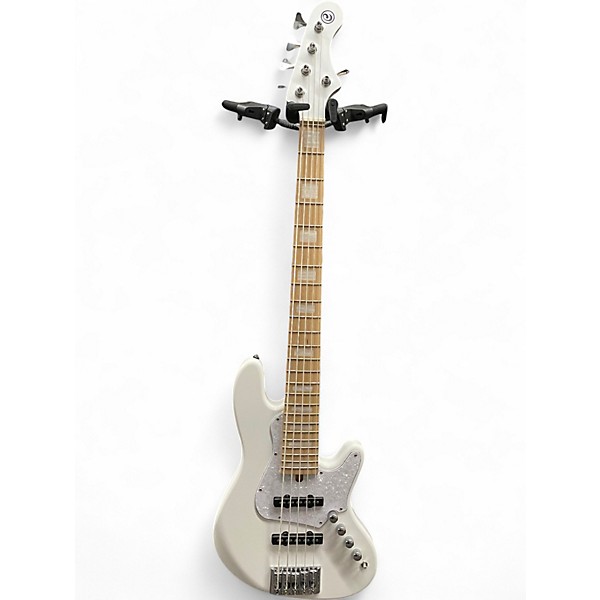 Used Cort Elrick NJS5 White Electric Bass Guitar
