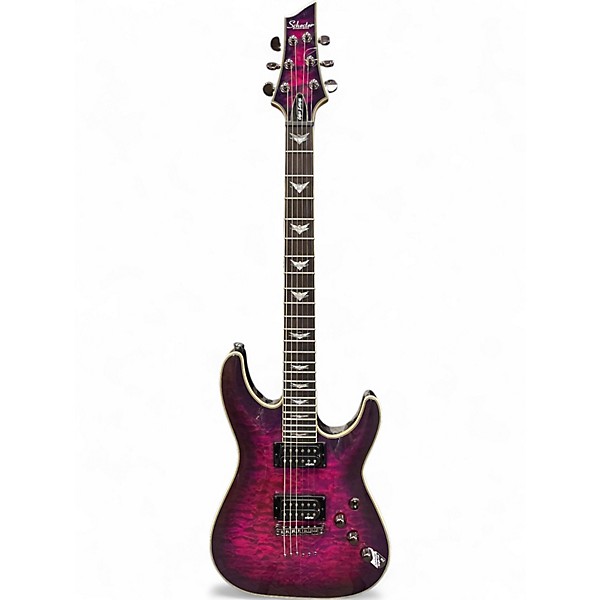 Used Schecter Guitar Research Omen Extreme 6 Trans Purple Solid Body Electric Guitar