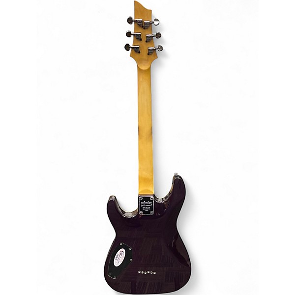 Used Schecter Guitar Research Omen Extreme 6 Trans Purple Solid Body Electric Guitar