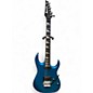 Used Ibanez EX series Lazer Blue Solid Body Electric Guitar thumbnail