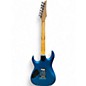 Used Ibanez EX series Lazer Blue Solid Body Electric Guitar