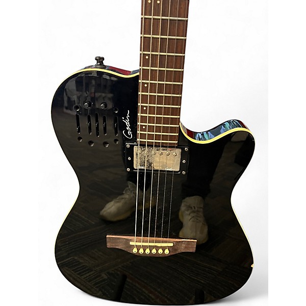 Used Godin A6 Ultra Black Acoustic Electric Guitar