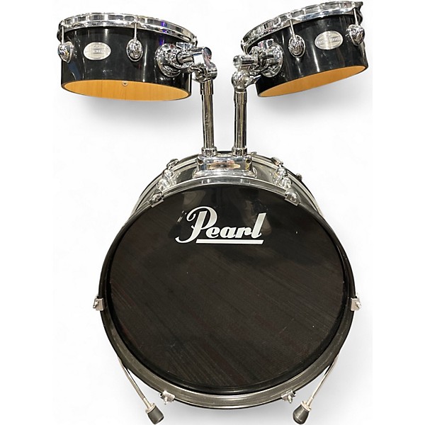 Used Pearl 5 Piece Rhythm Traveler Compact Black Drum Kit