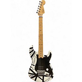 Used 2013 EVH Striped Series Black and White Solid Body Electric Guitar