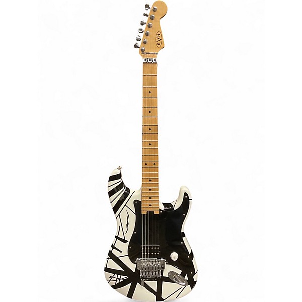 Used 2013 EVH Striped Series Black and White Solid Body Electric Guitar