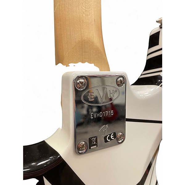 Used 2013 EVH Striped Series Black and White Solid Body Electric Guitar