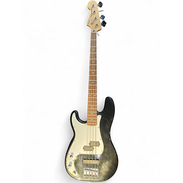Used Squier Precision Bass Left Handed Black Electric Bass Guitar