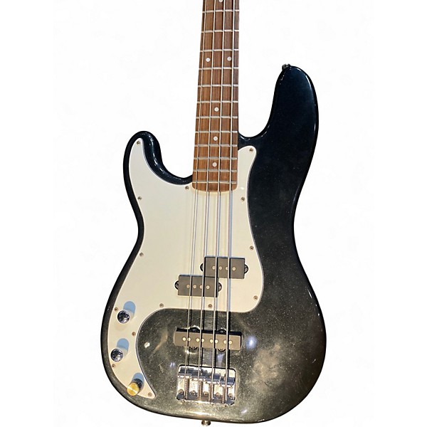 Used Squier Precision Bass Left Handed Black Electric Bass Guitar