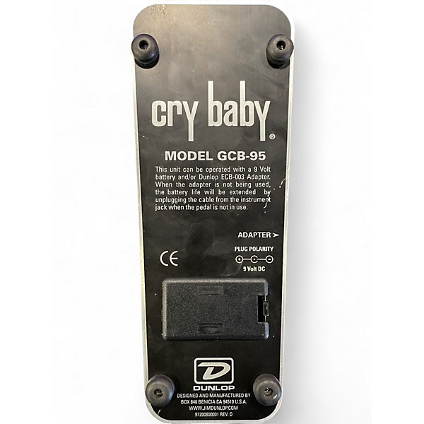 Used Dunlop GCB95 Original Crybaby Wah Effect Pedal