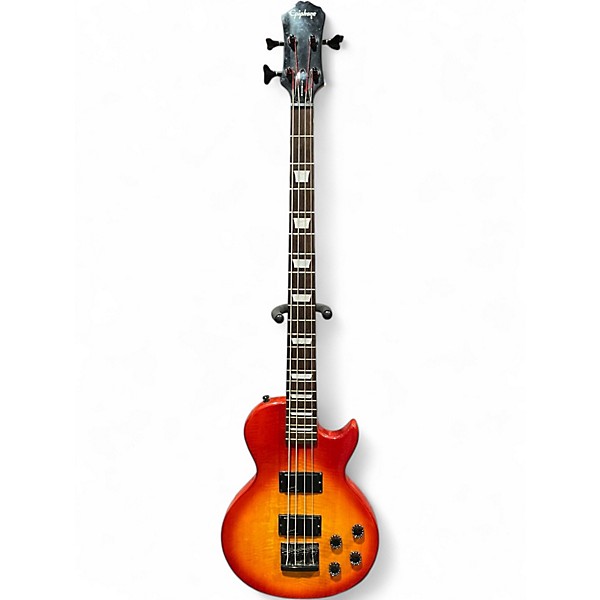Used 2004 Epiphone Les Paul Standard Bass Heritage Cherry Sunburst Electric Bass Guitar