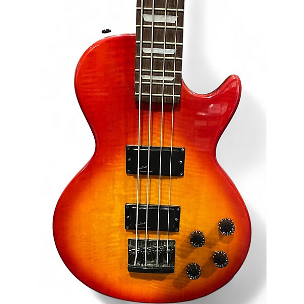 Used 2004 Epiphone Les Paul Standard Bass Heritage Cherry Sunburst Electric Bass Guitar