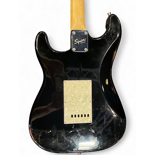 Used Squier Standard Stratocaster Black Solid Body Electric Guitar