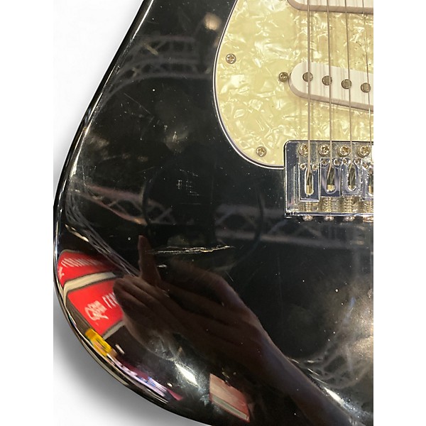 Used Squier Standard Stratocaster Black Solid Body Electric Guitar