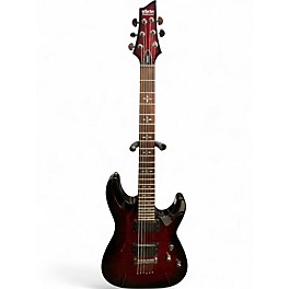 Used Schecter Guitar Research Demon 6 Crimson Burst Solid Body Electric Guitar