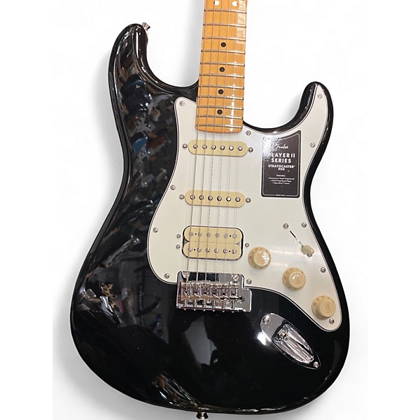 Used Fender PLAYER II STRATOCASTER HSS Black Solid Body Electric Guitar