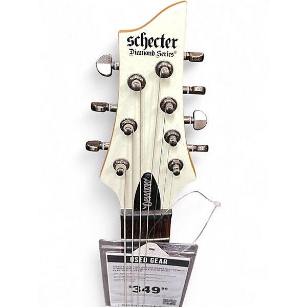 Used Schecter Guitar Research Demon 7 String Arctic White Solid Body Electric Guitar