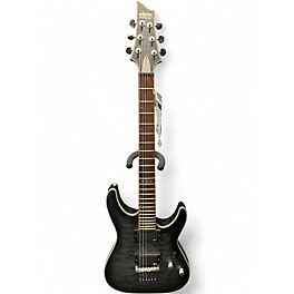 Used Schecter Guitar Research C1 Platinum Trans Black Solid Body Electric Guitar