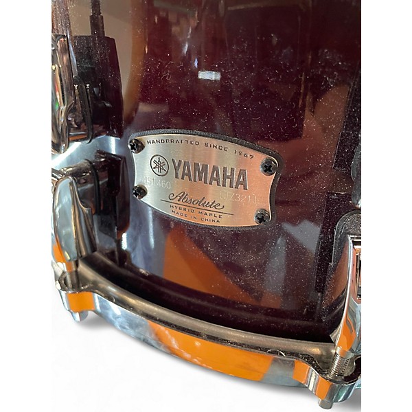 Used Yamaha 14in AMS-1460 Absolute Hybrid Maple  Classic Walnut Drum