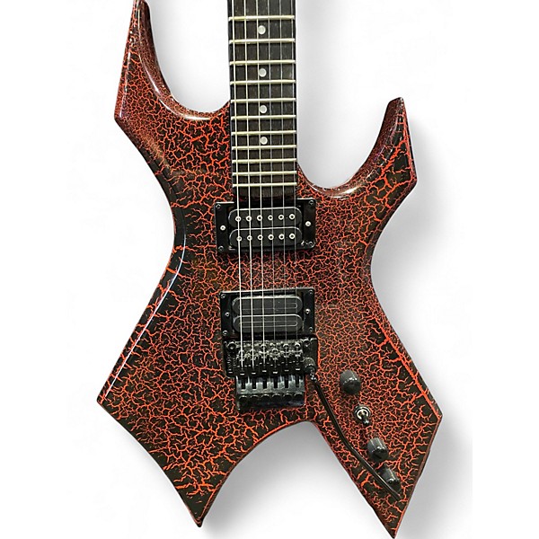 Used B.C. Rich STRANGER THINGS WARLOCK RED CRACKLE Solid Body Electric Guitar