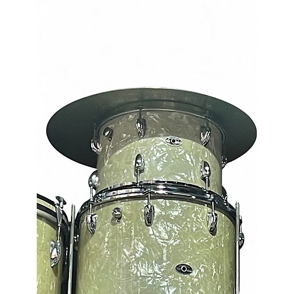 Used Slingerland 5 Piece Gene Krupa Deluxe White Marine Pearl Drum Kit